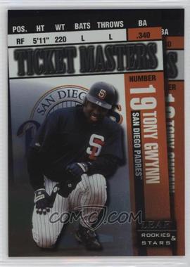 1998 Leaf Rookies & Stars - Ticket Masters #5 - Tony Gwynn, Ken Caminiti /2250