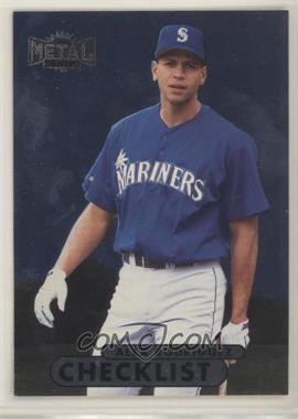 1998 Metal Universe - [Base] #219 - Checklist - Alex Rodriguez