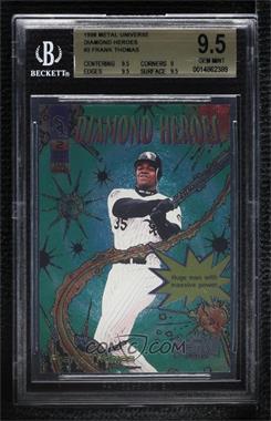 1998 Metal Universe - Diamond Heroes #2DH - Frank Thomas [BGS 9.5 GEM MINT]