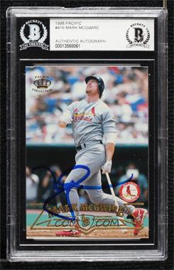 1998 Pacific Crown Collection - [Base] #416 - Mark McGwire [BAS BGS Authentic]