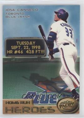 1998 Pacific Home Run Heroes - [Base] #6 - Jose Canseco