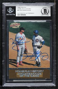 1998 Pacific Home Run History - QVC Exclusive [Base] #68 - Sammy Sosa, Mark McGwire [BAS BGS Authentic]