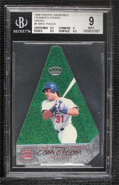 1998 Pacific Invincible - Cramer's Choice Award - Green #6 - Mike Piazza /99 [BGS 9 MINT]