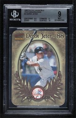 1998 Pacific Invincible - Photo Engravings #9 - Derek Jeter [BGS 9 MINT]