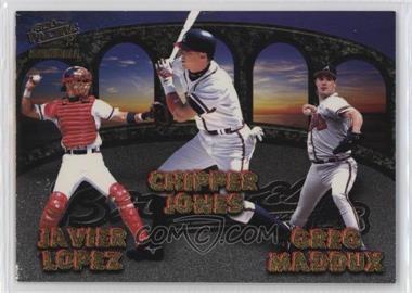 1998 Pacific Invincible - Team Checklists #2 - Javy Lopez, Chipper Jones, Greg Maddux, Ryan Klesko, Andruw Jones