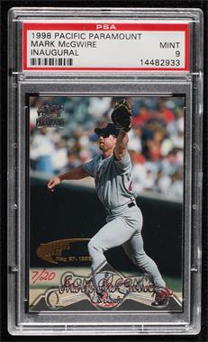 1998 Pacific Paramount - [Base] - Inaugural Issue #232 - Mark McGwire /20 [PSA 9 MINT]