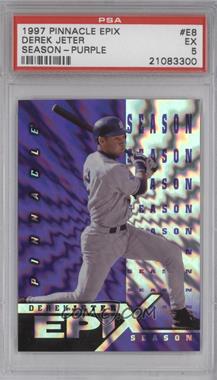 1998 Pinnacle - Epix Season - Purple #E8 - Derek Jeter [PSA 5 EX]