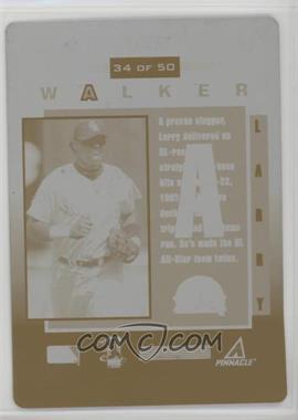 1998 Pinnacle - Spellbound - Press Plate Yellow Back #34 - Larry Walker (A) /1