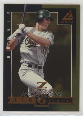 1998 Pinnacle Zenith - [Base] - Z Gold Missing Serial Number #91 - Ben Grieve