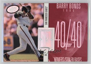 1998 SPx Finite - [Base] - Spectrum #233 - Barry Bonds /1750