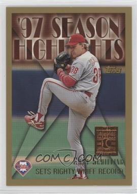 1998 Topps - [Base] - Minted in Cooperstown #476 - Season Highlights - Curt Schilling