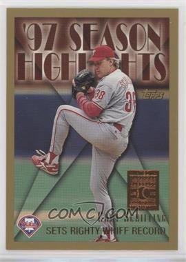 1998 Topps - [Base] - Minted in Cooperstown #476 - Season Highlights - Curt Schilling