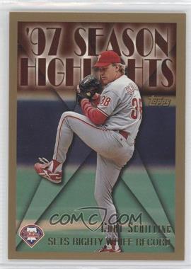 1998 Topps - [Base] #476 - Season Highlights - Curt Schilling