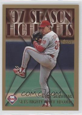 1998 Topps - [Base] #476 - Season Highlights - Curt Schilling