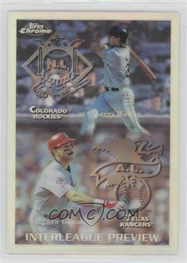 1998 Topps Chrome - [Base] - Refractor #482 - Interleague Preview - Juan Gonzalez, Larry Walker