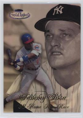 1998 Topps Gold Label - Home Run Race - Black Label #HR4 - Sammy Sosa, Roger Maris