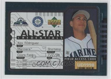 1998 Upper Deck - All-Star Credentials #AS15 - Alex Rodriguez