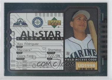 1998 Upper Deck - All-Star Credentials #AS15 - Alex Rodriguez