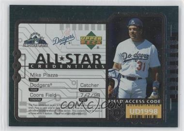 1998 Upper Deck - All-Star Credentials #AS20 - Mike Piazza