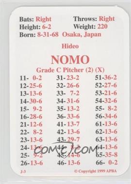 1999 APBA Baseball 1998 Season - [Base] #_HINO - Hideo Nomo