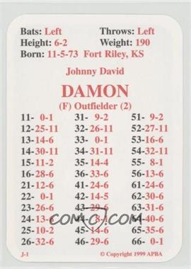 1999 APBA Baseball 1998 Season - [Base] #_JODA - Johnny Damon