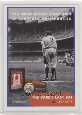 1999 Barry Halper Collection of Baseball Memorabilia Sotheby's - [Base] #2 - Babe Ruth