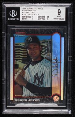 1999 Bowman Chrome - [Base] - International Refractor #290 - Derek Jeter /100 [BGS 9 MINT]