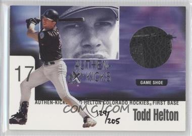 1999 EX Century - Authen-Kicks #6 AK - Todd Helton /205