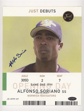1999 Just Minors - Just Debuts - 8x10 Autographed #_ALSO - Alfonso Soriano