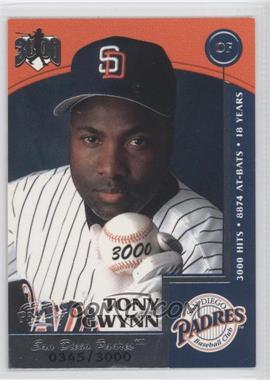 1999 Pacific Omega - Hit Machine 3000 #20 - Tony Gwynn /3000