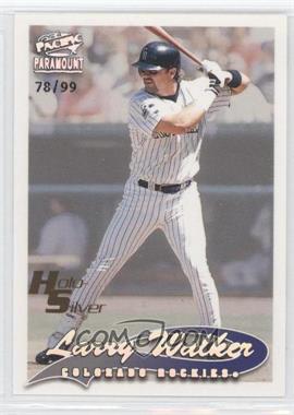 1999 Pacific Paramount - [Base] - Holo-Silver #86 - Larry Walker /99
