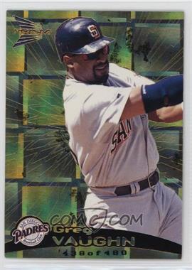 1999 Pacific Prism - [Base] - Holographic Gold #126 - Greg Vaughn /480 [EX to NM]