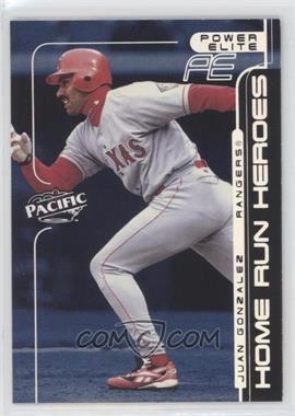 1999 Power Elite Home Run Heroes - [Base] #15 HRH - Juan Gonzalez Pacific