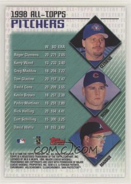 1999 Topps - All-Topps Mystery Finest - Covered #M31-33 - Roger Clemens, Kerry Wood, Greg Maddux