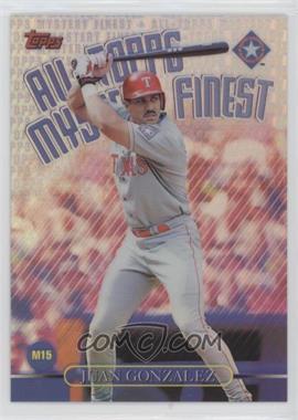 1999 Topps - All-Topps Mystery Finest - Refractor #M15 - Juan Gonzalez