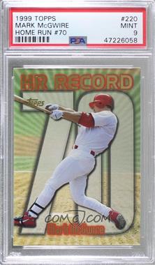 1999 Topps - [Base] #220.70 - HR Record - Mark McGwire (Home Run #70) [PSA 9 MINT]