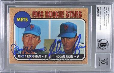 1999 Topps - Nolan Ryan Reprints #1 - Jerry Koosman, Nolan Ryan (1968 Topps) [BAS BGS Authentic]
