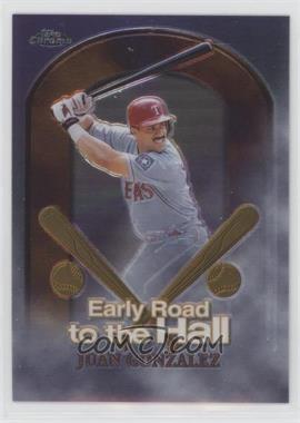1999 Topps Chrome - Early Road to the Hall - Refractor Missing Serial Number #ER4 - Juan Gonzalez