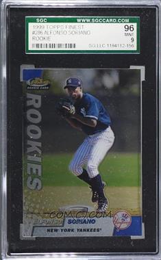 1999 Topps Finest - [Base] #286 - Alfonso Soriano [SGC 9 MINT]