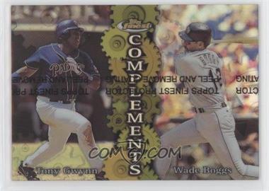 1999 Topps Finest - Complements - Refractor Both Right & Left #C2 - Tony Gwynn, Wade Boggs