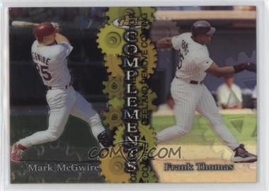 1999 Topps Finest - Complements - Refractor Right #C6 - Frank Thomas, Mark McGwire