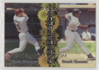 1999 Topps Finest - Complements - Refractor Right #C6 - Frank Thomas, Mark McGwire