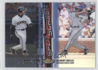 1999 Topps Finest - Split Screen - Refractor Right #SS4 - Barry Bonds, Albert Belle