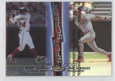 1999 Topps Finest - Split Screen - Refractor Right #SS6 - Manny Ramirez, Juan Gonzalez