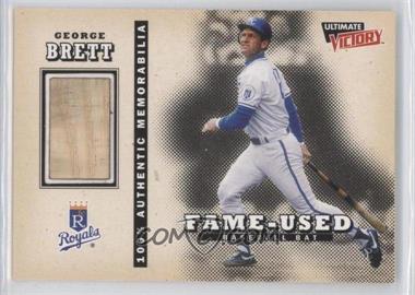 1999 Ultimate Victory - Fame-Used Memorabilia #GB - George Brett