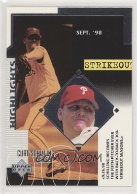1999 Upper Deck - [Base] #535 - Season Highlight Checklist - Curt Schilling