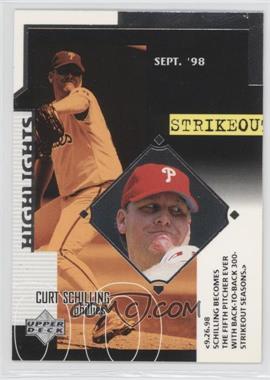 1999 Upper Deck - [Base] #535 - Season Highlight Checklist - Curt Schilling