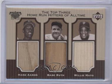 1999 Upper Deck - Piece of History 500 Club #_NNU - Babe Ruth, Hank Aaron, Willie Mays