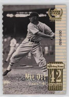 1999 Upper Deck Century Legends - [Base] - Century #42 - Mel Ott /100 [Good to VG‑EX]