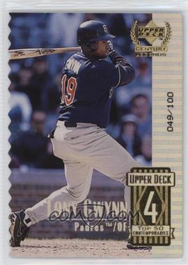 1999 Upper Deck Century Legends - [Base] - Century #54 - Tony Gwynn /100